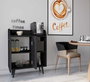 Hanah Home Magnetar - Black Gabinete de Bar de Café